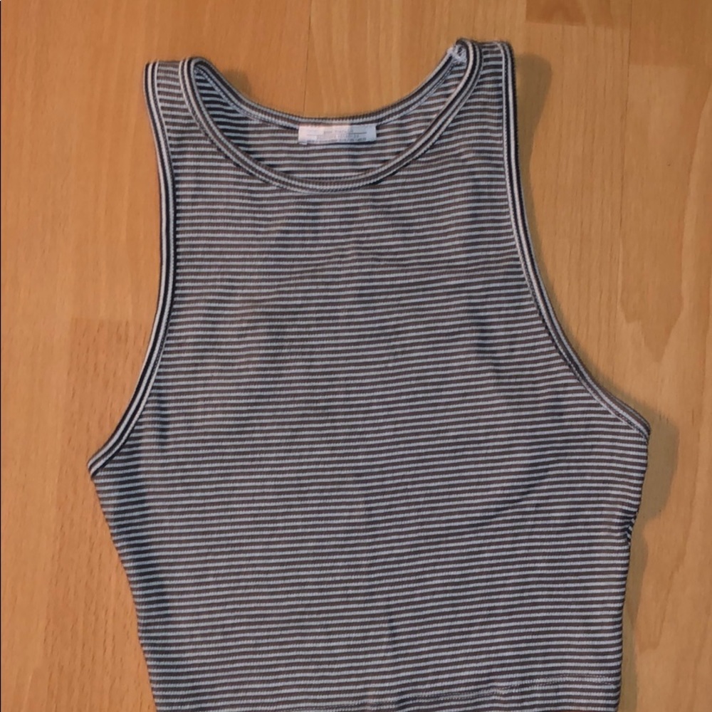 Zara racerback striped crop top